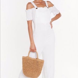 White small overalls brand new with tags